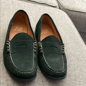 J. Crew Men's Dark Green Suede Loafers
